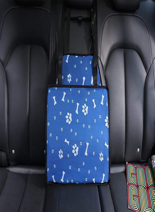 PETANGEL Pet Car Booster Seat Travel Carrier Cage, Oxford Breathable Folding Soft Washable Travel Bags with Seat Belt for Dogs Cats or Other Small Pet (Blue, Size: 40 x 34 x 25cm) - Image 4
